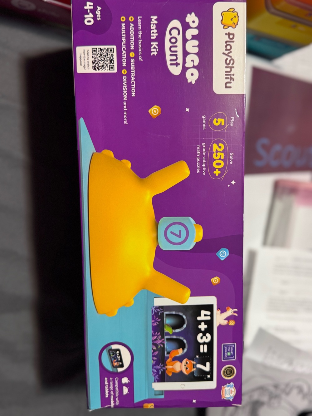 Yellow & Teal Educational Spinner Toy